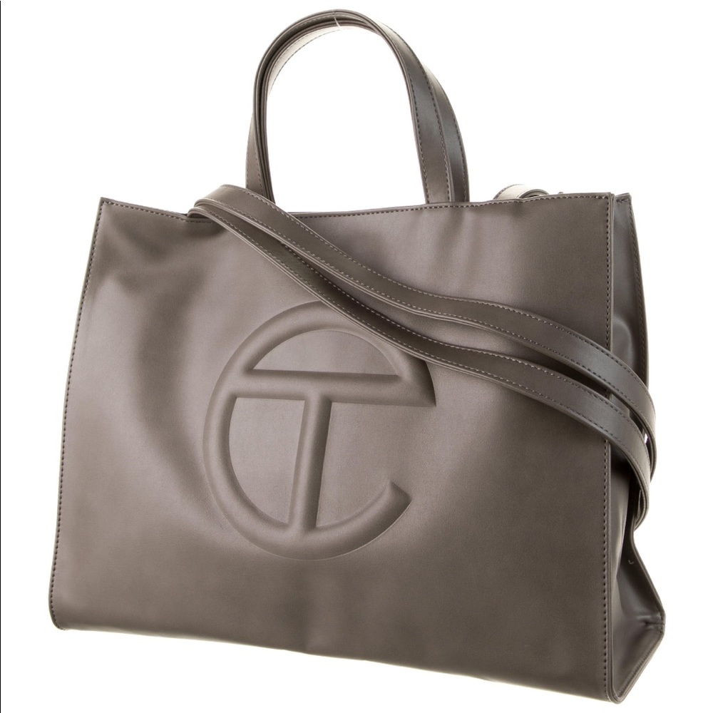 Telfar Grey Medium Shopping Bag Vegan Leather